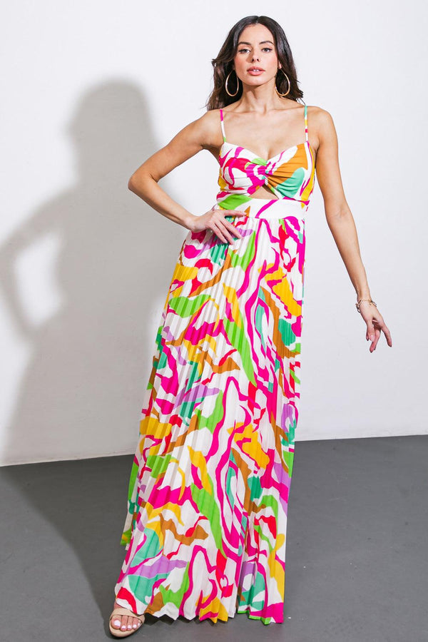 UP TO CHANCE WOVEN MAXI DRESS.