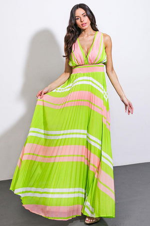 A QUICK TRIP WOVEN MAXI DRESS.