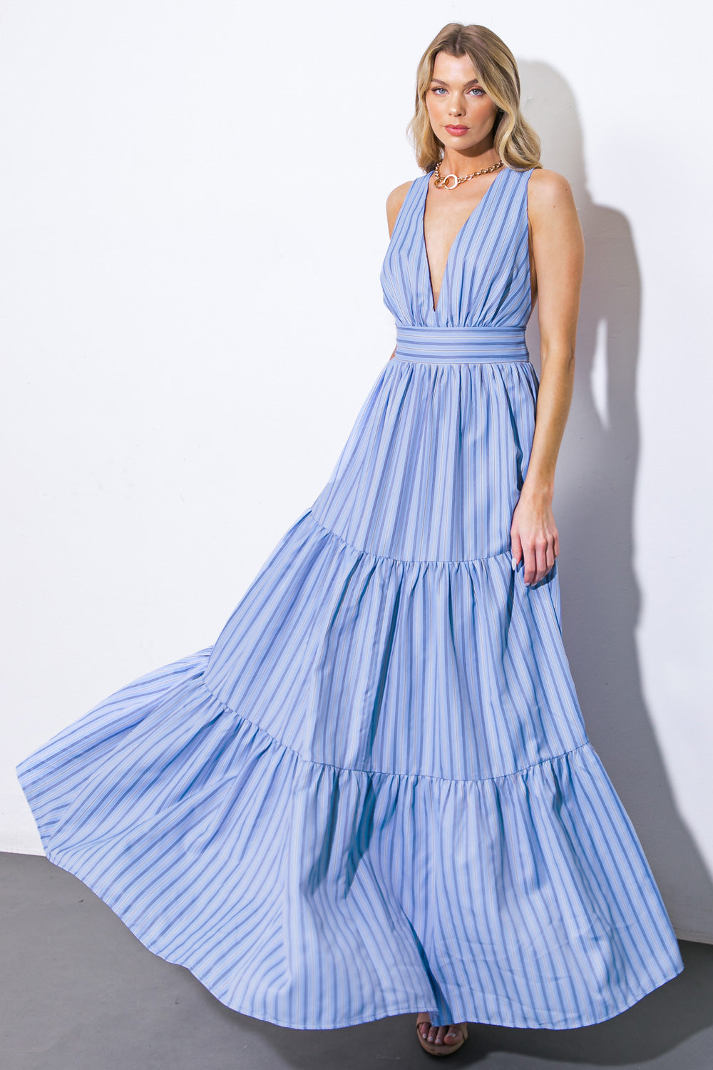 RISE TO THE OCCASION WOVEN MAXI DRESS