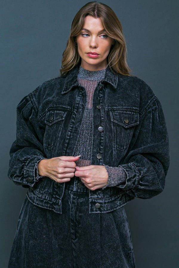 SEE YOU GO DENIM JACKET.
