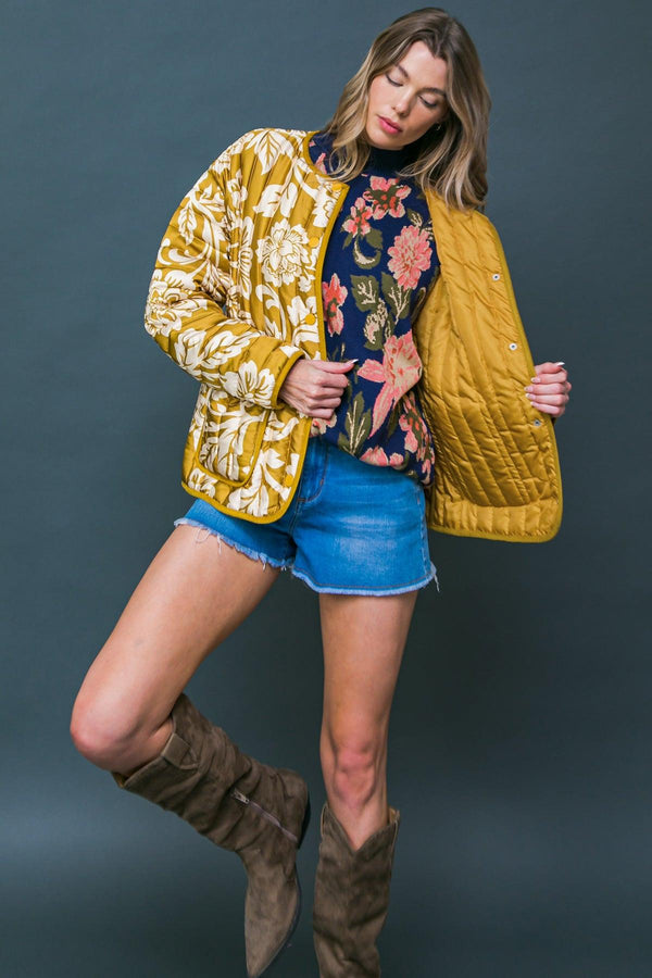 TOTALLY CONVINCED WOVEN PUFF JACKET.
