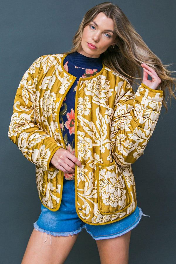TOTALLY CONVINCED WOVEN PUFF JACKET.