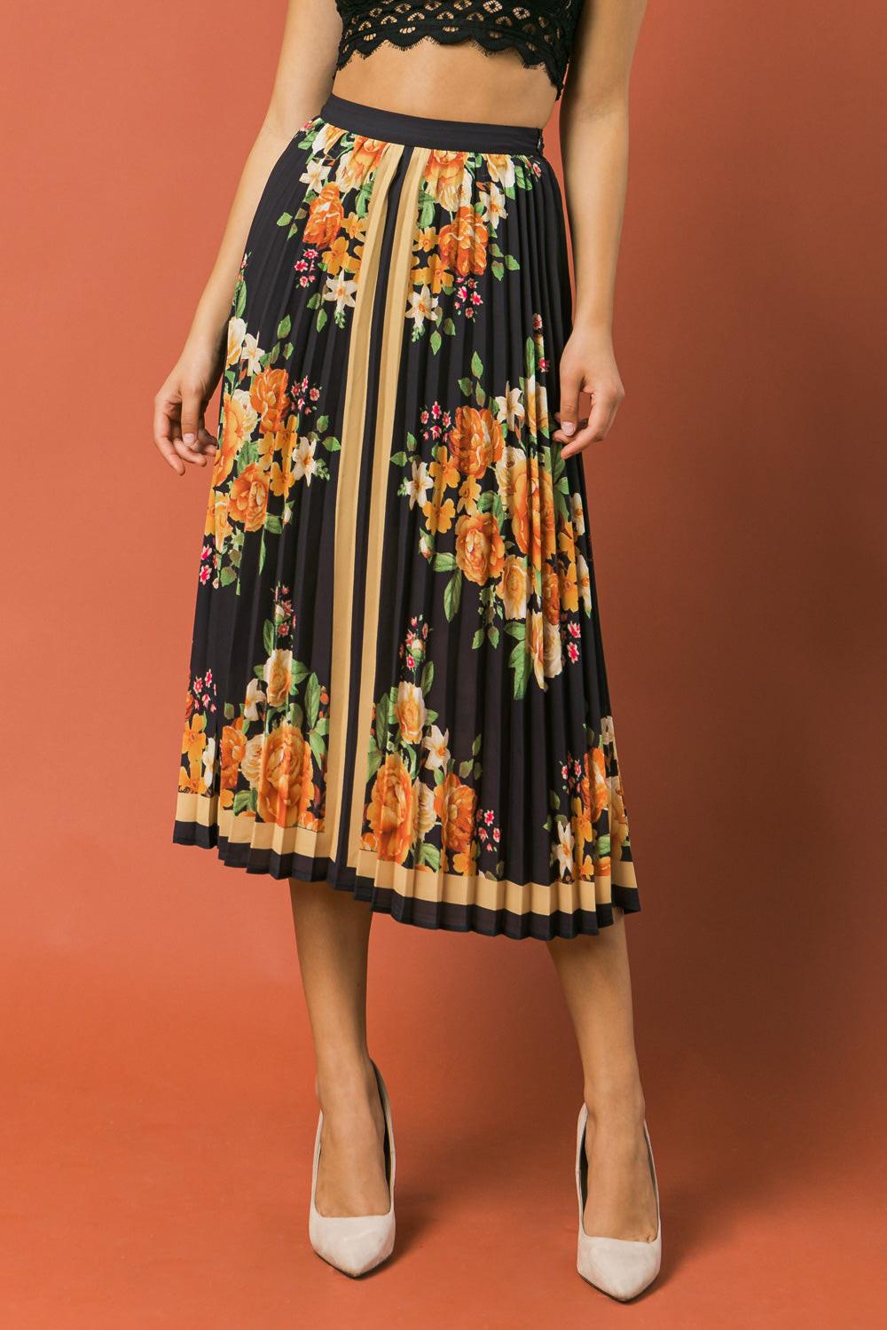 IN A FLASH WOVEN MIDI SKIRT.