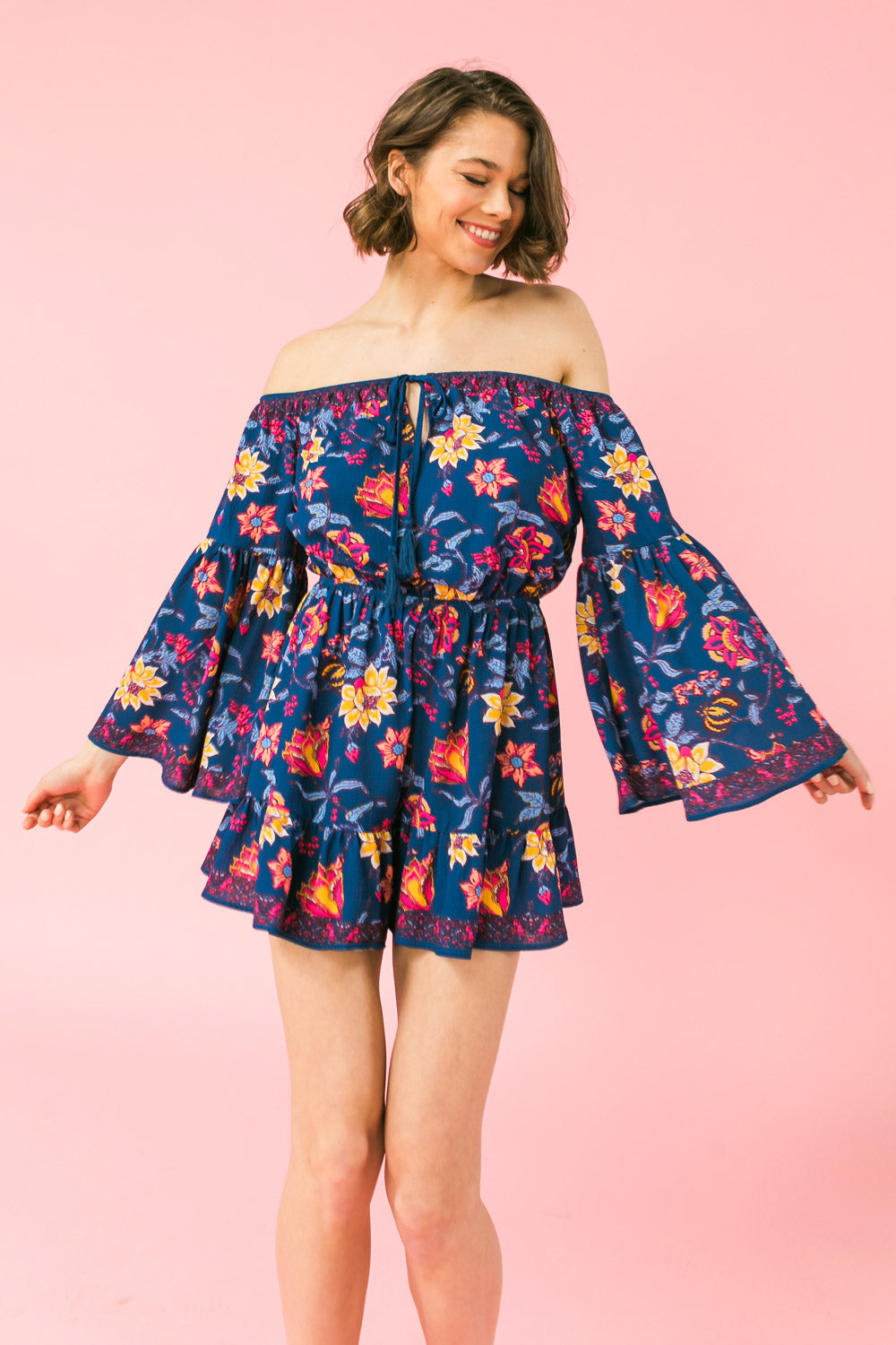POWER OF LOVE FLORAL ROMPER
