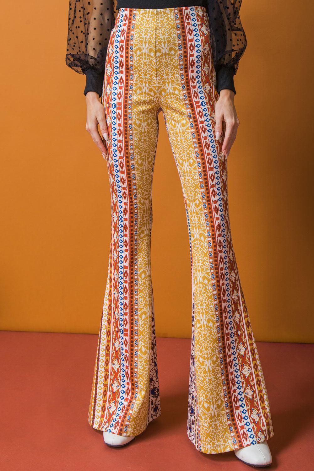 STATE OF BALANCE WOVEN FLARE PANTS.