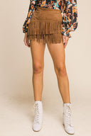 MAKE SOME PLANS SUEDE SKORT.