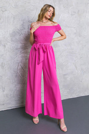 WEEKEND OUTING WOVEN JUMPSUIT.