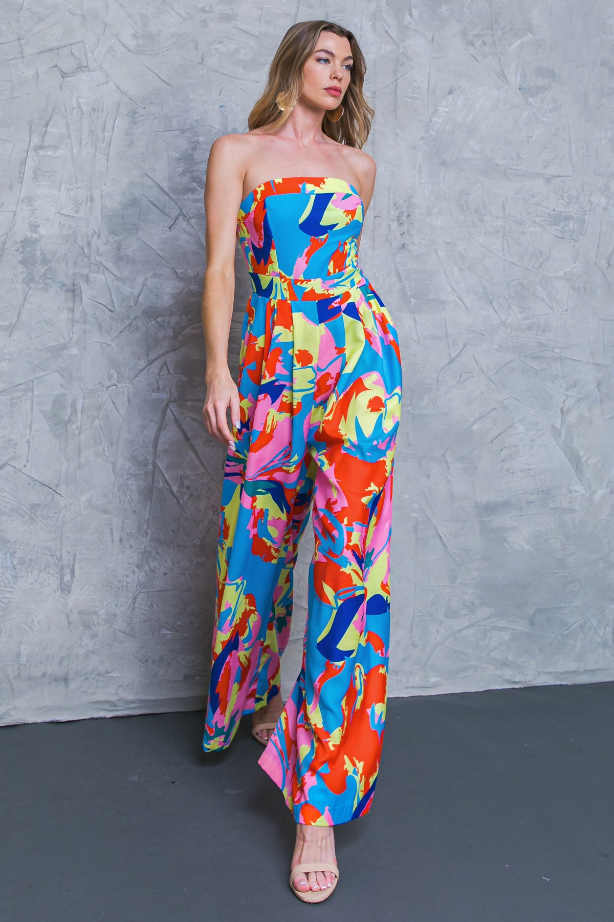 SHOCK AND AWE WOVEN JUMPSUIT