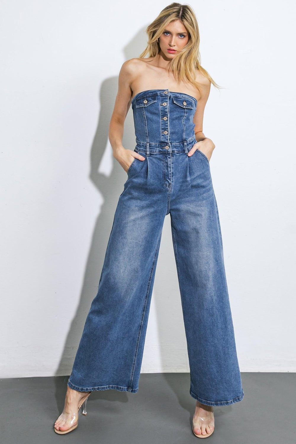 SKY FULL OF STARS DENIM JUMPSUIT.
