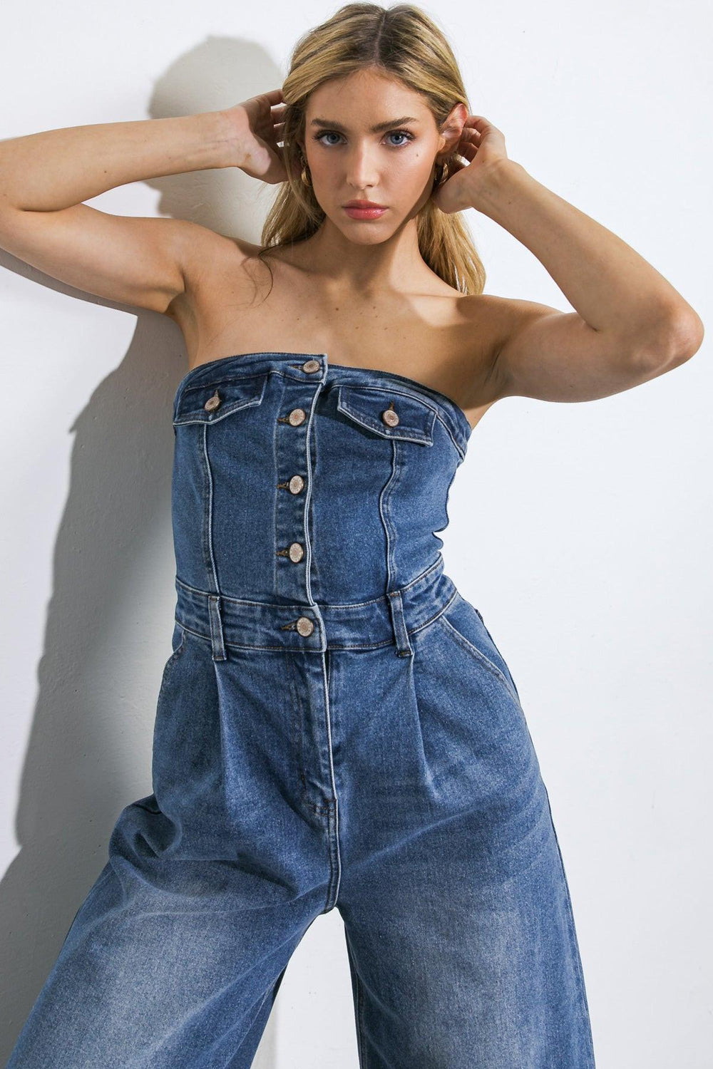 SKY FULL OF STARS DENIM JUMPSUIT.