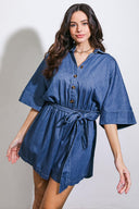 SEIZE THE DAY DENIM ROMPER.