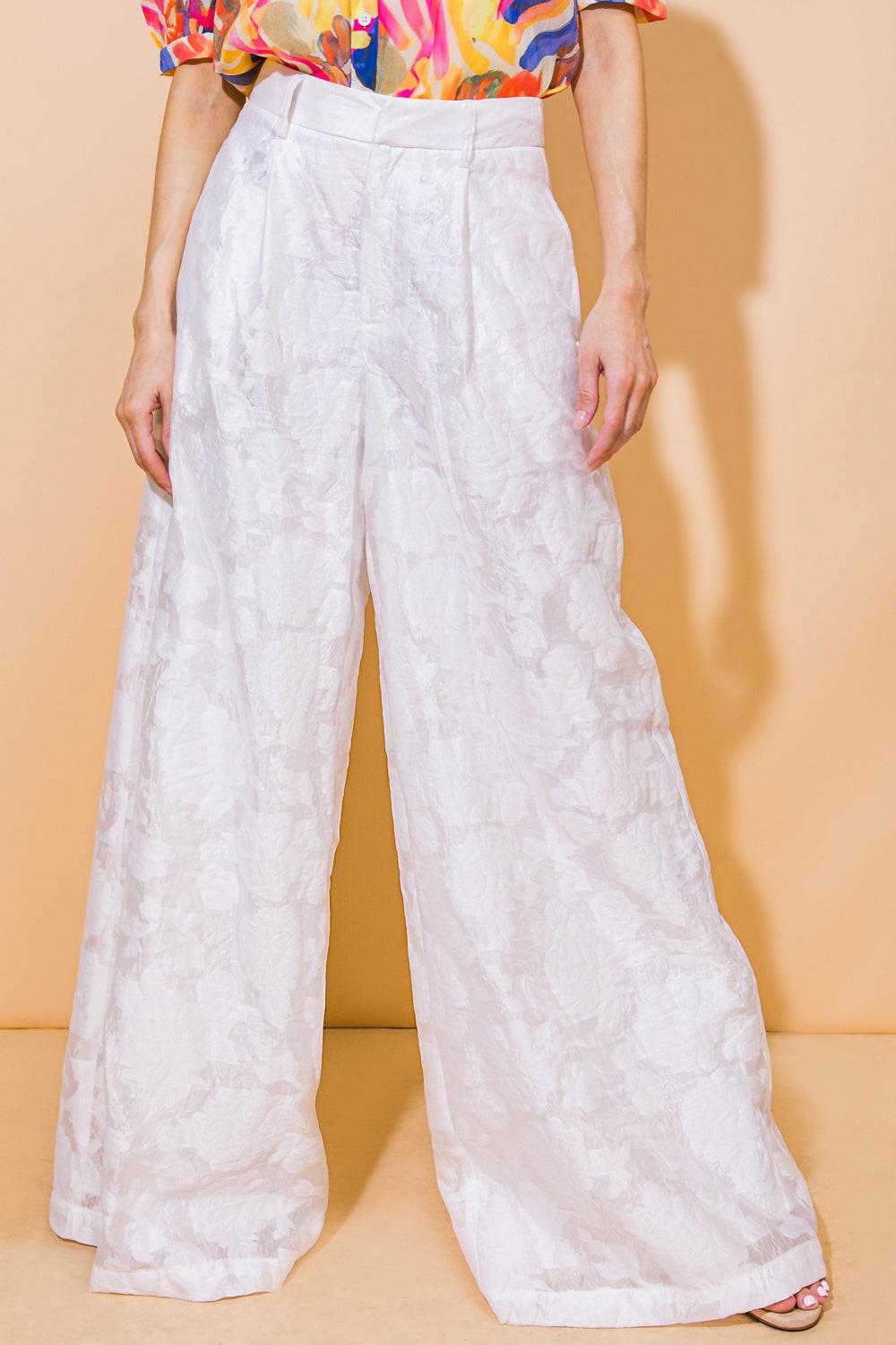 HEADING TO PARADISE WOVEN PANTS.