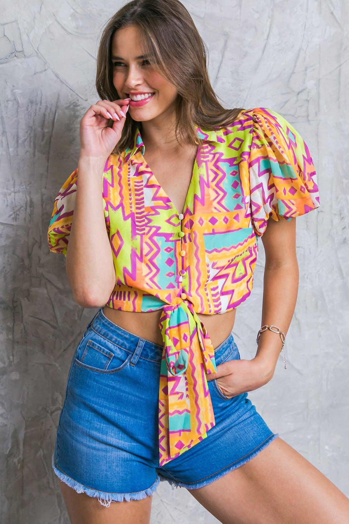 WILL NOT BE FORGOTTEN WOVEN TOP.