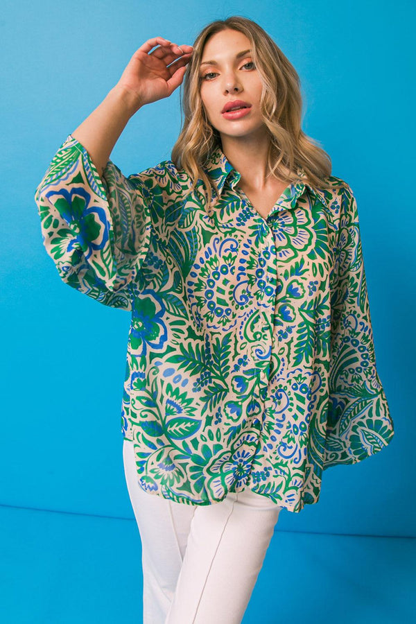 I'LL ALWAYS REMEMBER WOVEN OVERSIZED TOP.