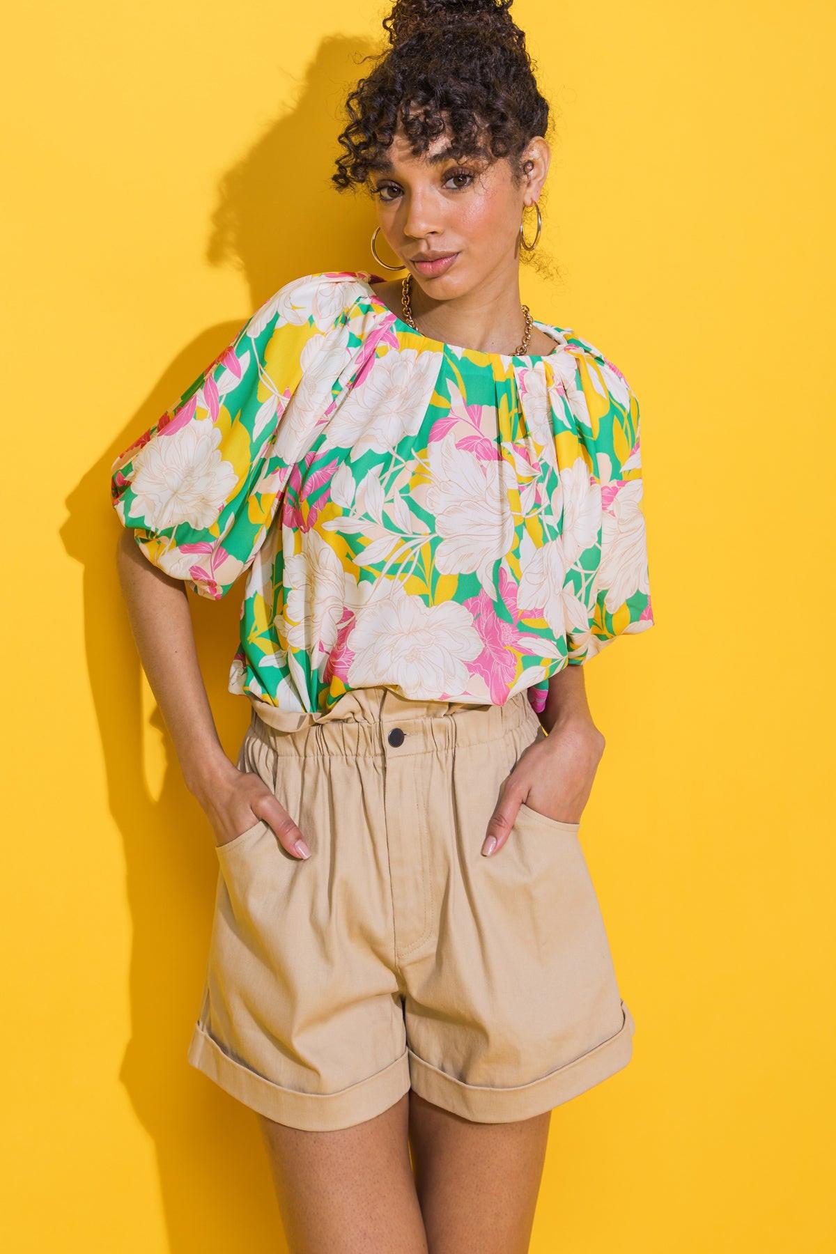 CHIC LITTLE THING WOVEN TOP.