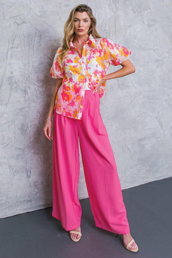 EFFORTLESS OUTLOOK WOVEN TOP - Flying Tomato - TOPS - Flying Tomato