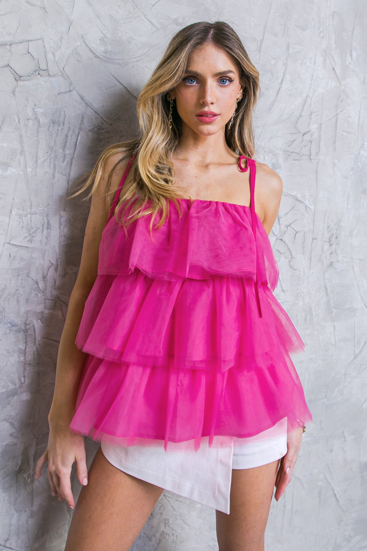KEEP IT EASY TULLE TOP