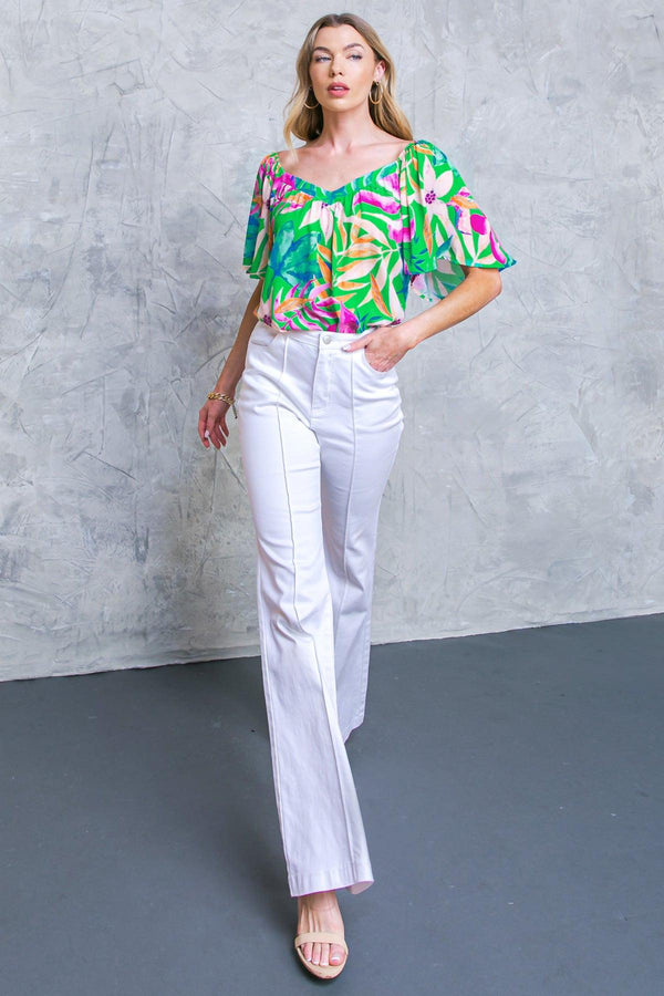HIGH CLASS WOVEN TOP.