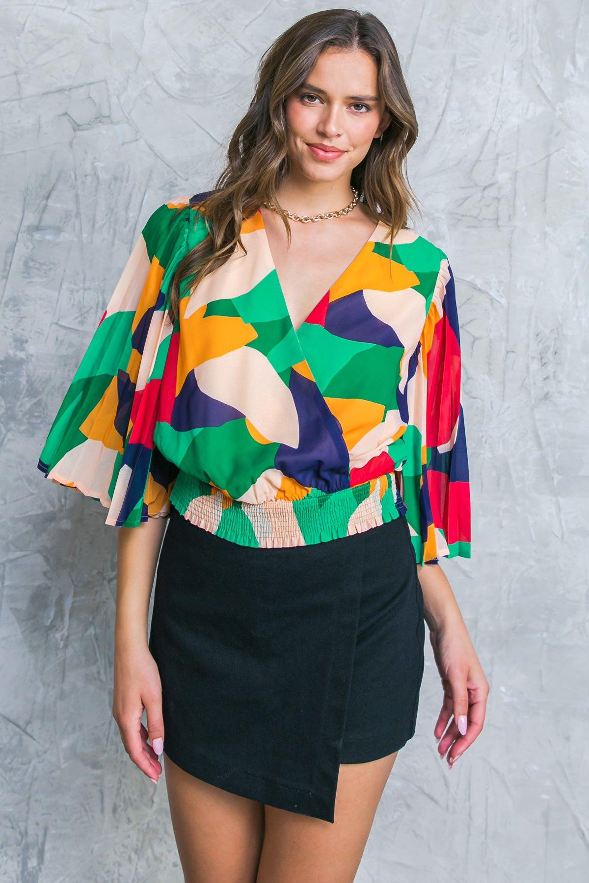 LOOKING MY BEST WOVEN TOP.