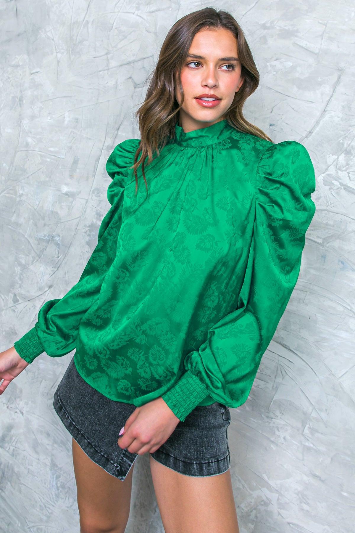 STOLEN GLANCES SATIN TOP.