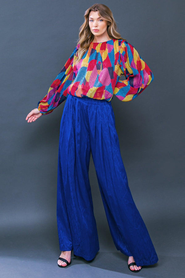FEELING DELIGHTFUL WOVEN TOP.