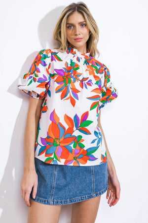 BRAVE NEW WORLD WOVEN TOP.
