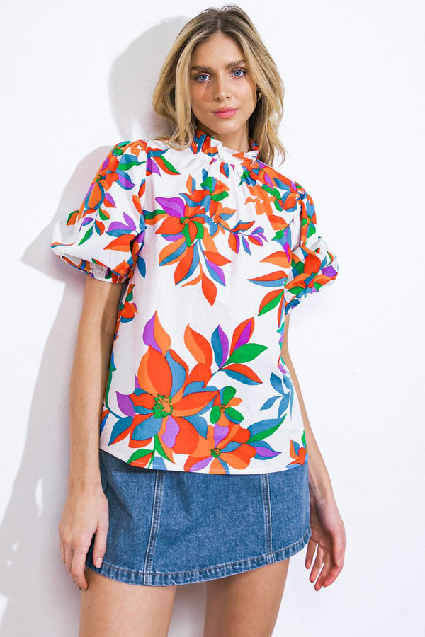 BRAVE NEW WORLD WOVEN TOP.