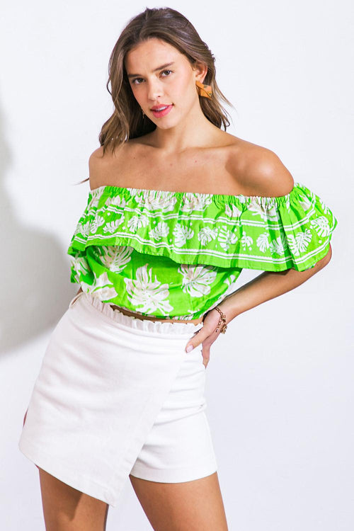 OFF TO BRUNCH WOVEN TOP.