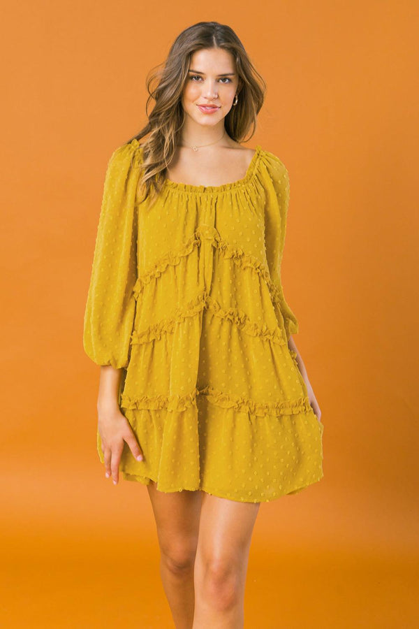 FROM MY PERSPECTIVE WOVEN MINI DRESS.