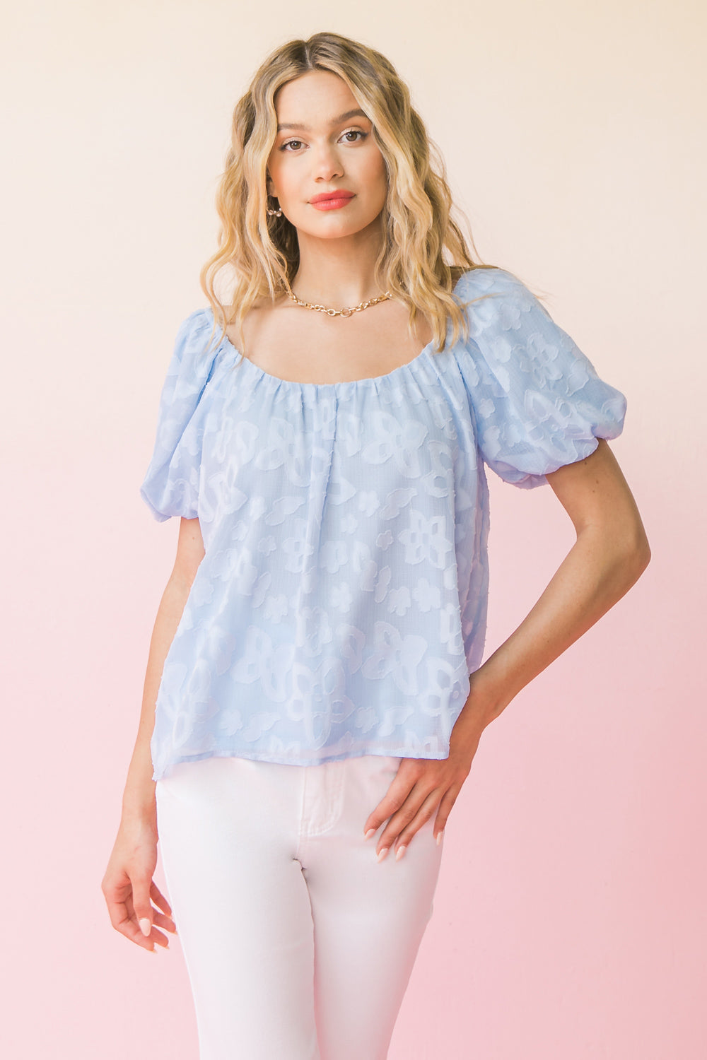 FULL OF FRILLS WOVEN TOP