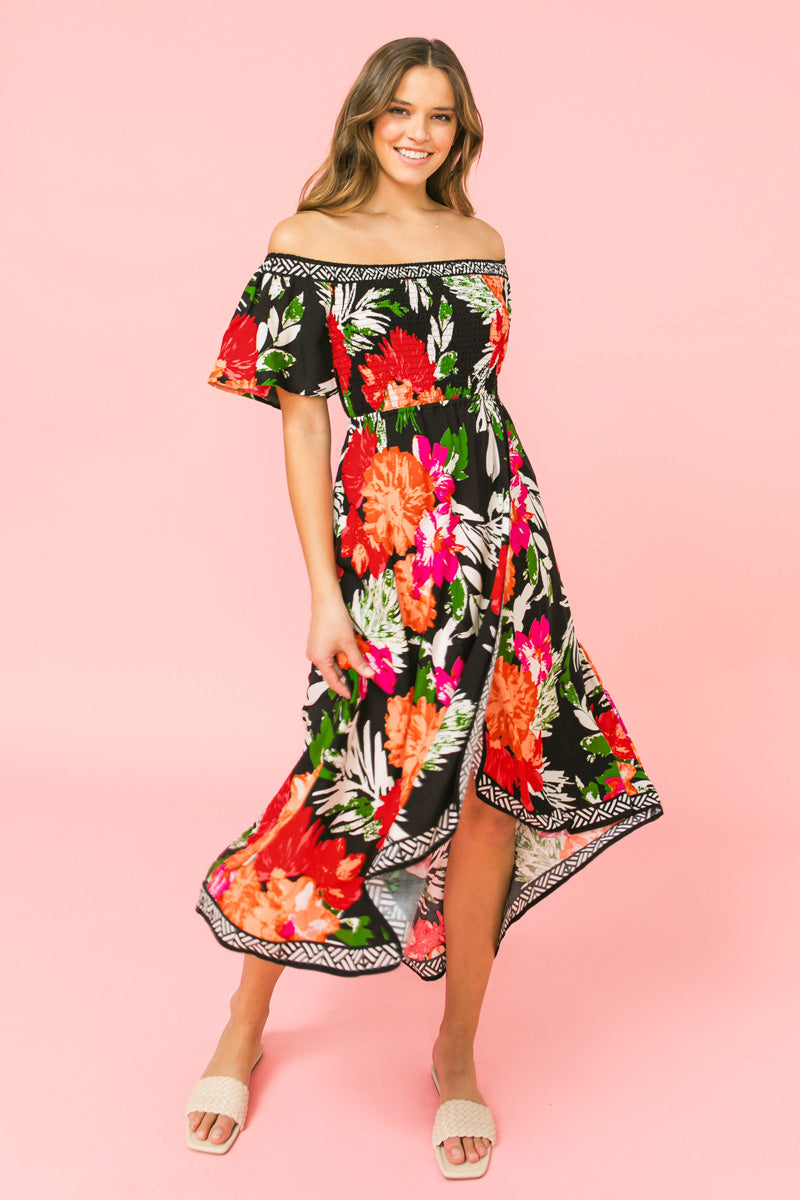 WHAT I LIKE ABOUT YOU FLORAL MIDI DRESS