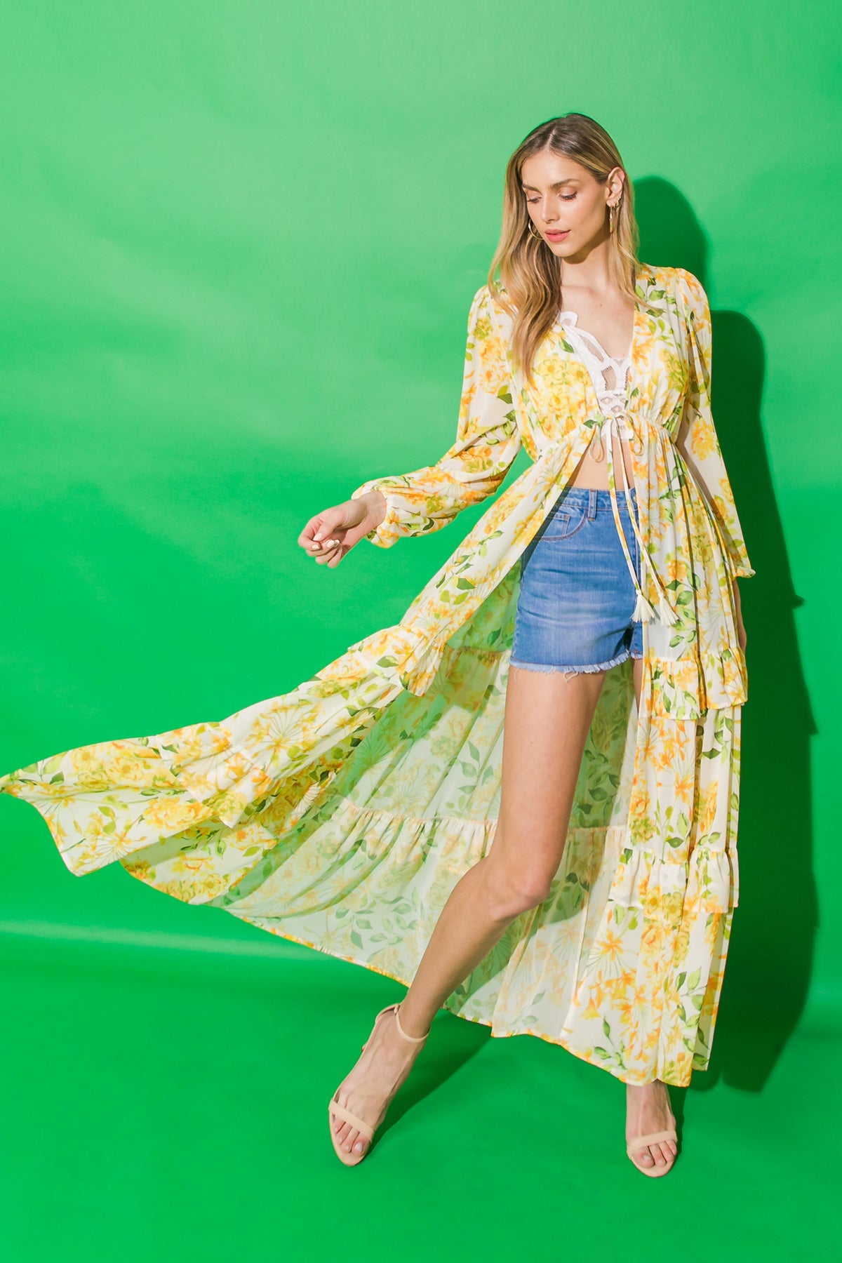 IRRESISTIBLE EFFECT WOVEN MAXI COVER UP