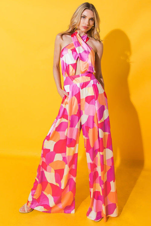 SERENITY SATIN JUMPSUIT.