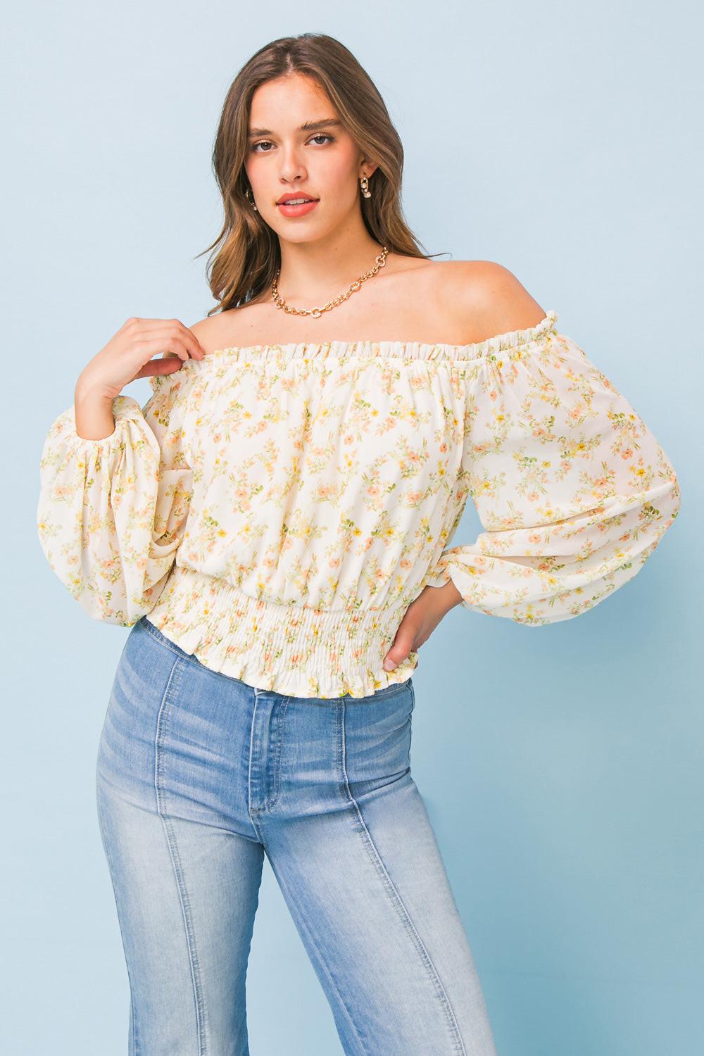 OUT TONIGHT WOVEN TOP.