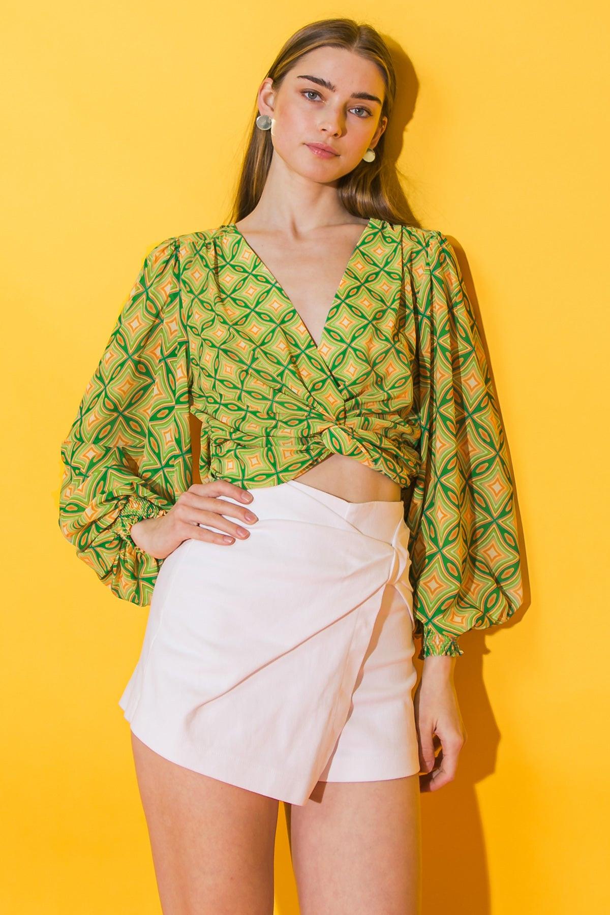 SUGAR BEACH RESORT WOVEN TOP.