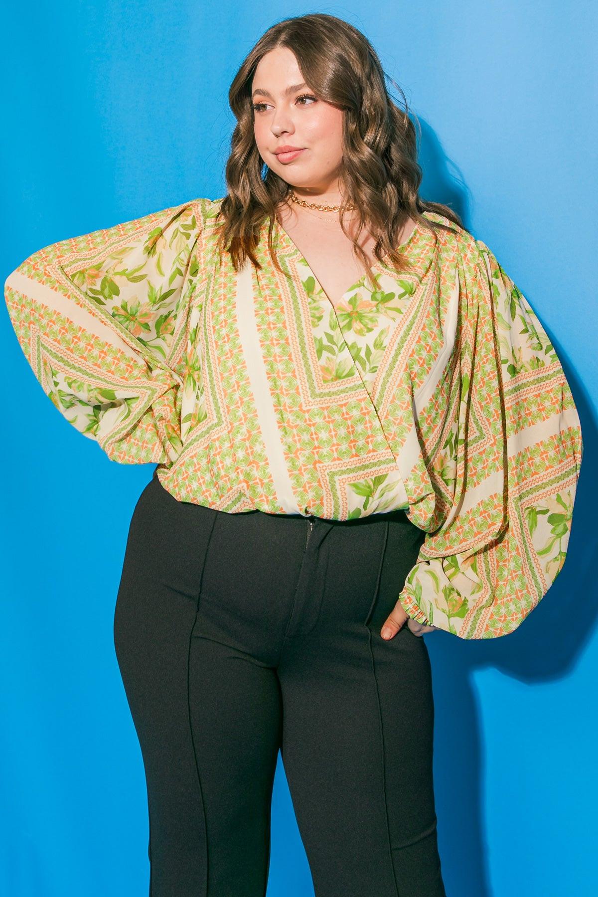 DELIGHTFUL DAYS WOVEN BODYSUIT.