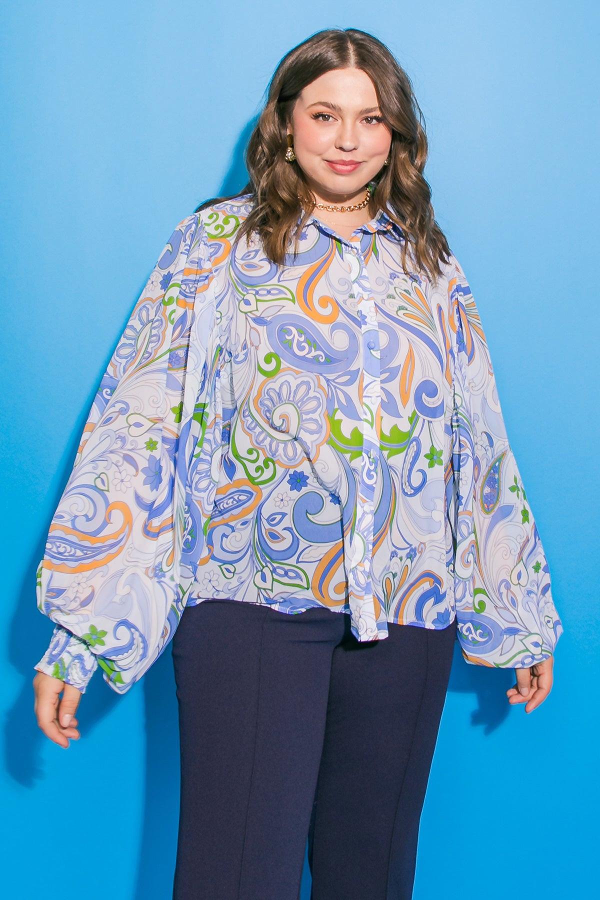 FEELING JOYFUL WOVEN TOP - Flying Tomato - TOPS - Flying Tomato