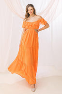 READY TO FLOURISH WOVEN MAXI DRESS.