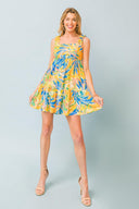 SWEETEST SENSATION WOVEN MINI DRESS.