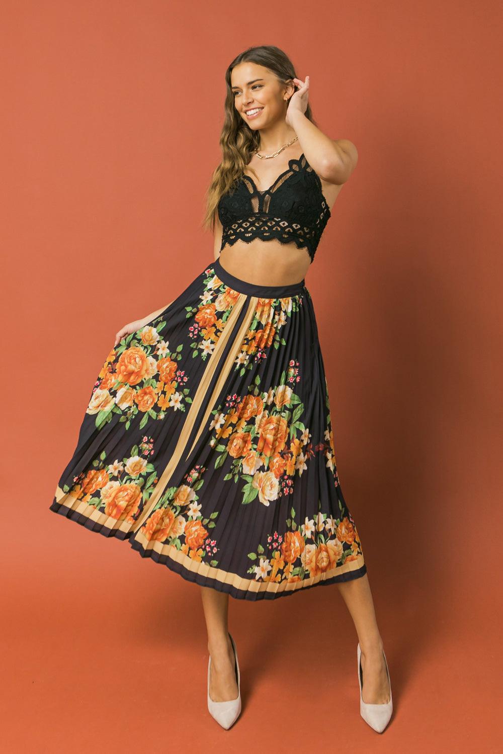 IN A FLASH WOVEN MIDI SKIRT.