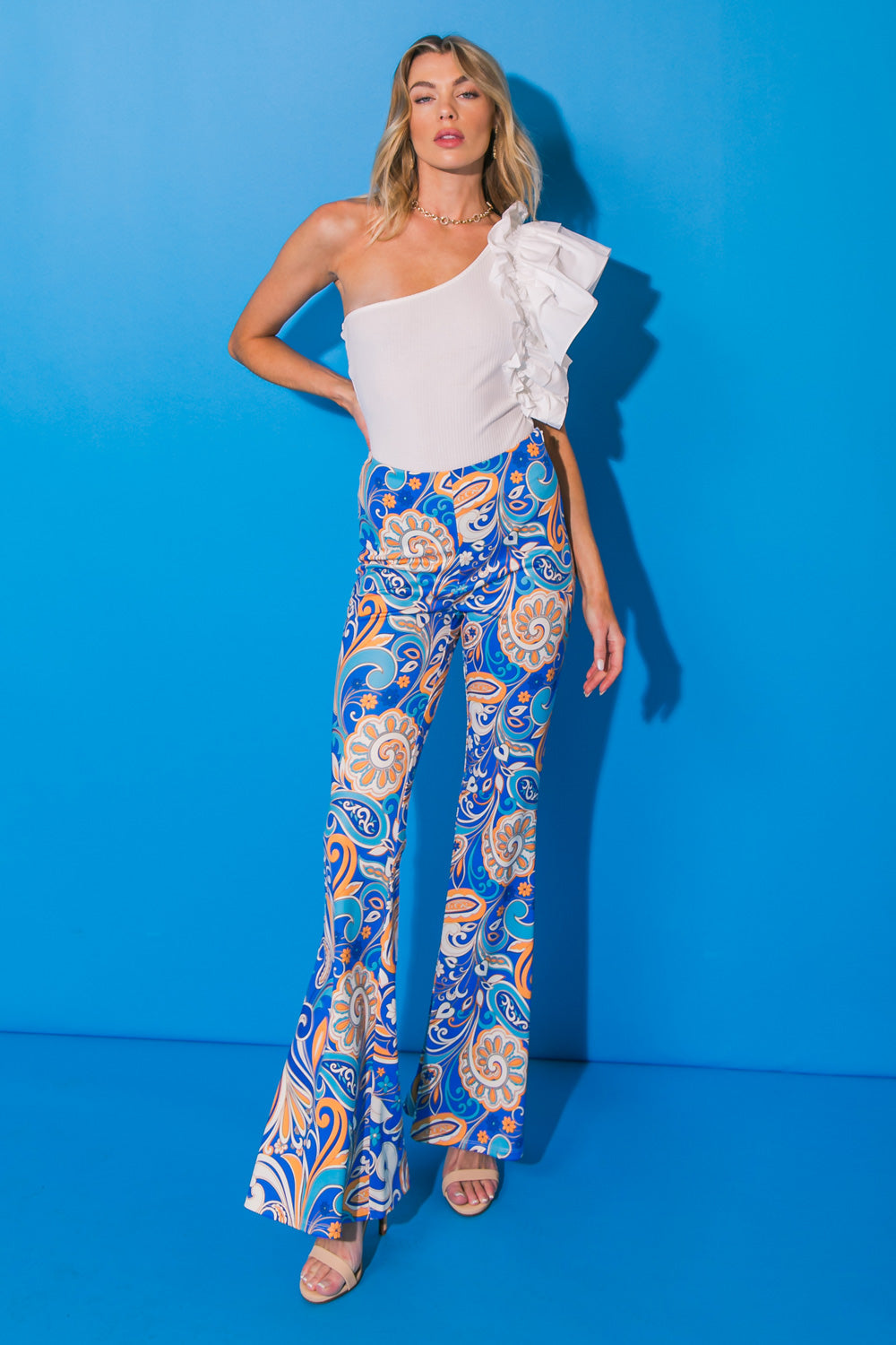 LOVE MADE ME CRAZY WOVEN FLARE PANTS