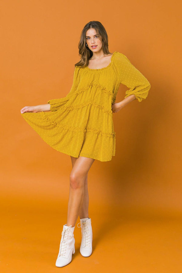 FROM MY PERSPECTIVE WOVEN MINI DRESS.