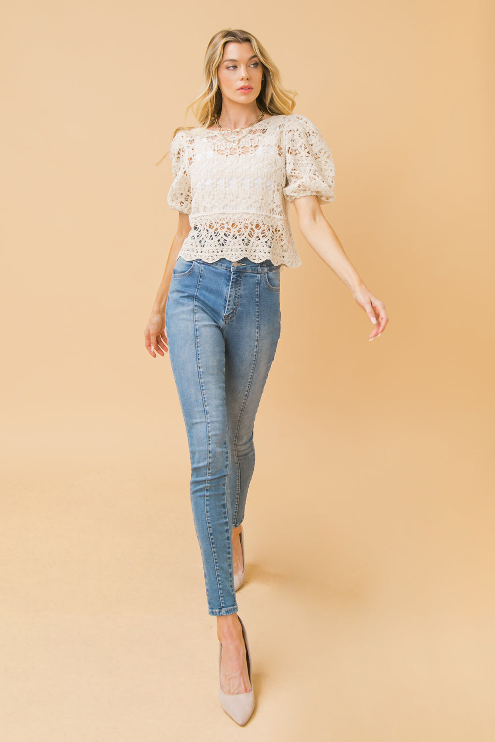SINCERELY YOURS LACE CROP TOP