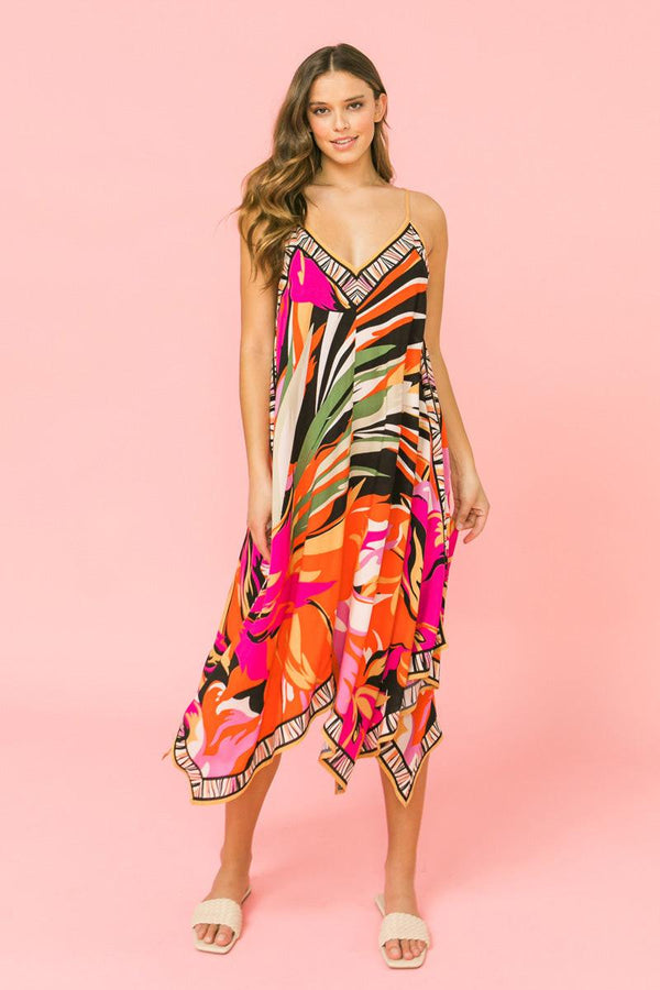 SIMPLE MELODY FLORAL HANKY DRESS.