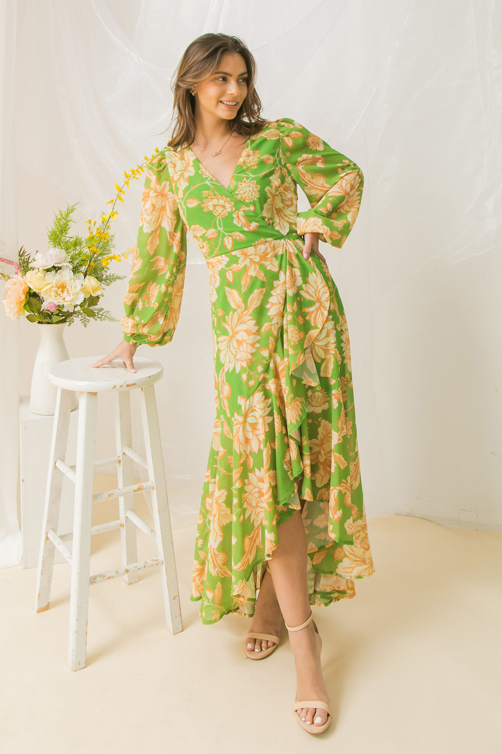 THIS TIME AROUND HI-LO MAXI DRESS