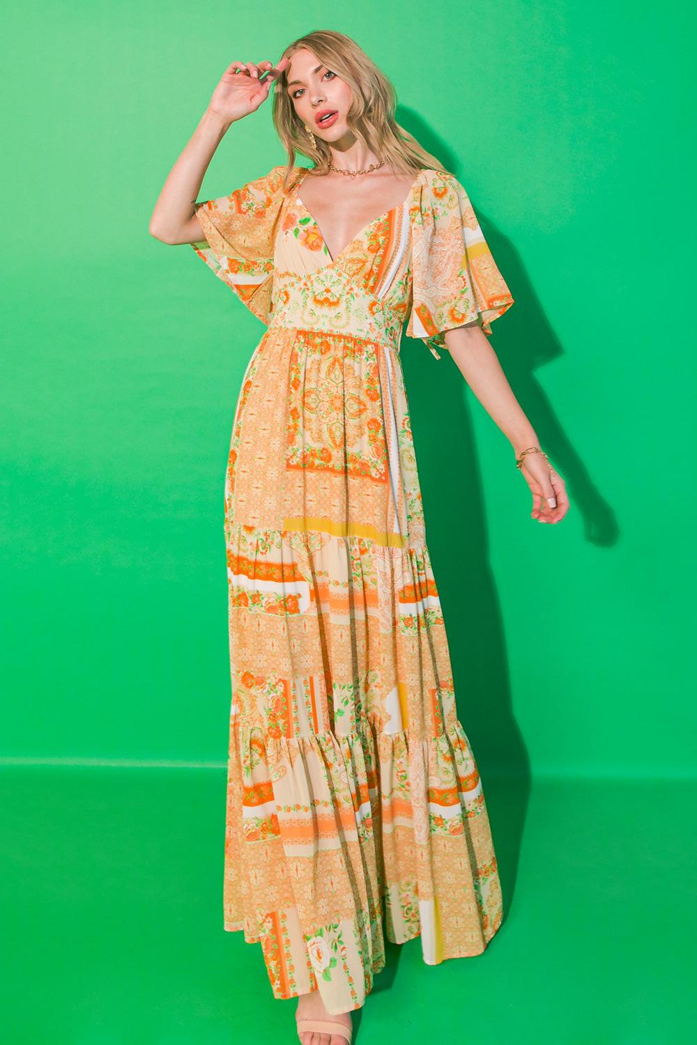 HARBOR POINT WOVEN MAXI DRESS.