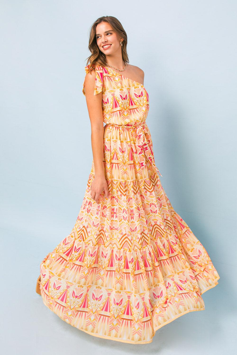 IN HARMONY WOVEN MAXI DRESS.