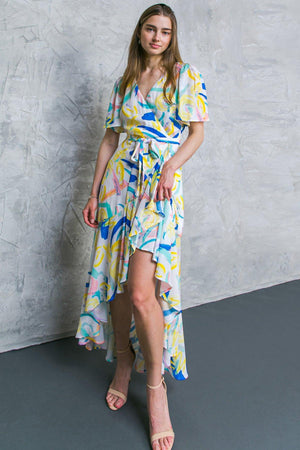 BEST SHOT WOVEN MAXI DRESS.