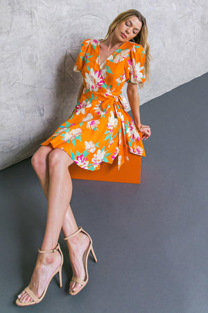 CAUGHT YOU LOOKING WOVEN MINI DRESS.