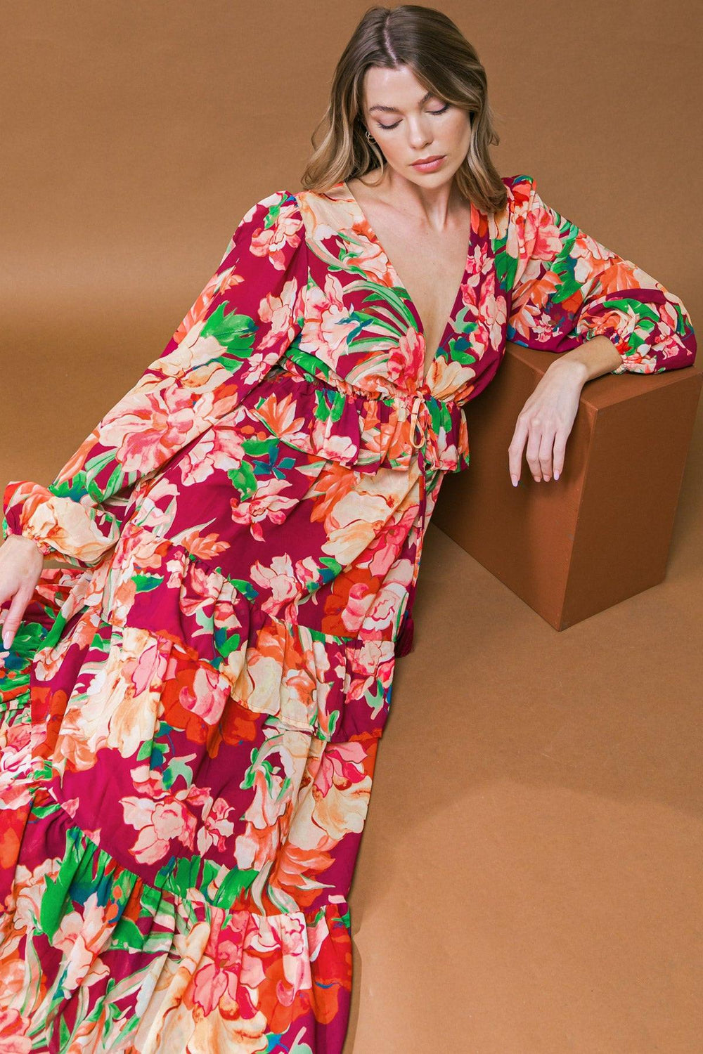 LEAVE YOU SPEECHLESS WOVEN MAXI DRESS.